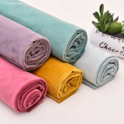 Nottingson Luxury Polyester Material Stock Curtain Fabric Textile  Many Colors Velvet Fabric